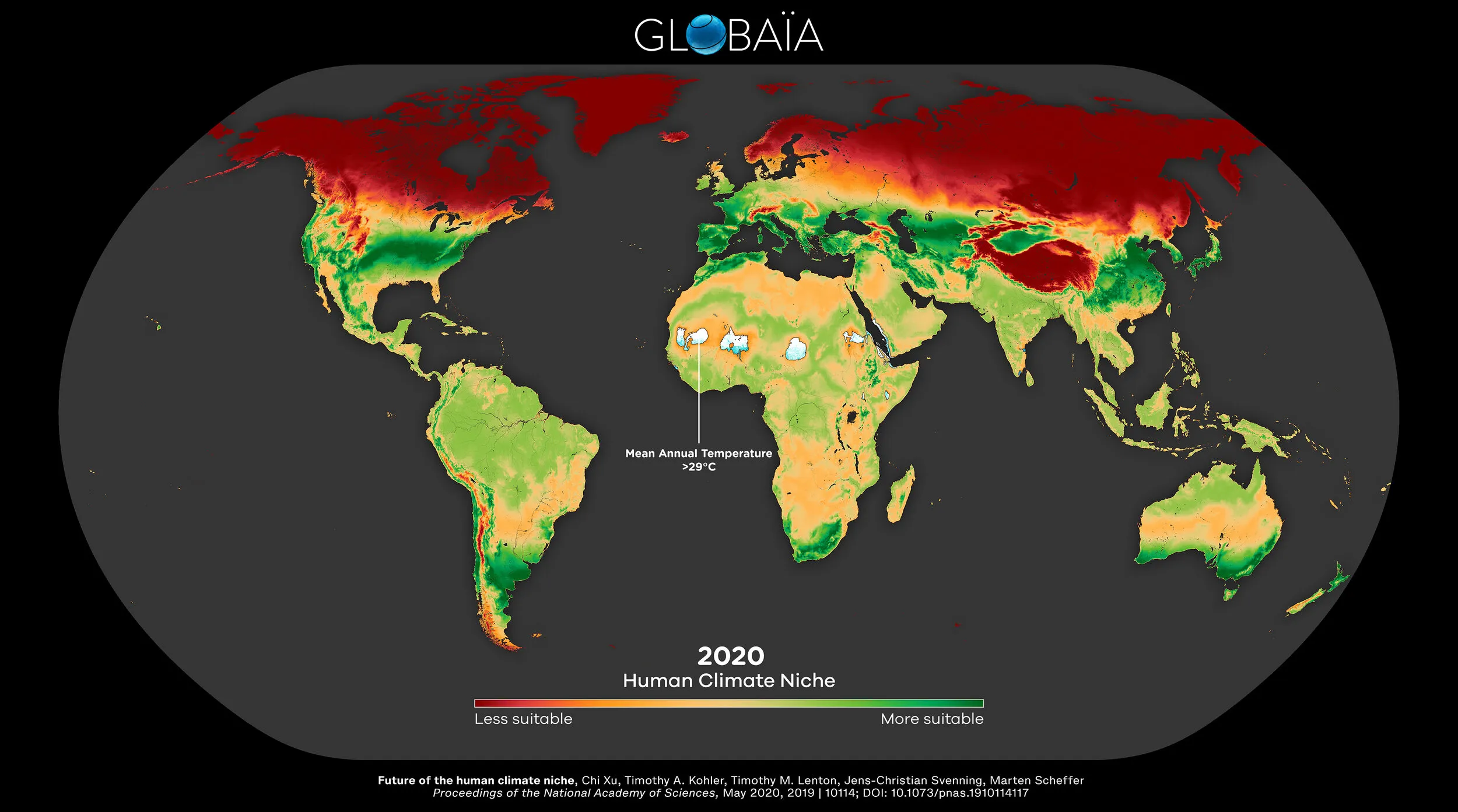 Human Climate Niche - Year 12020
