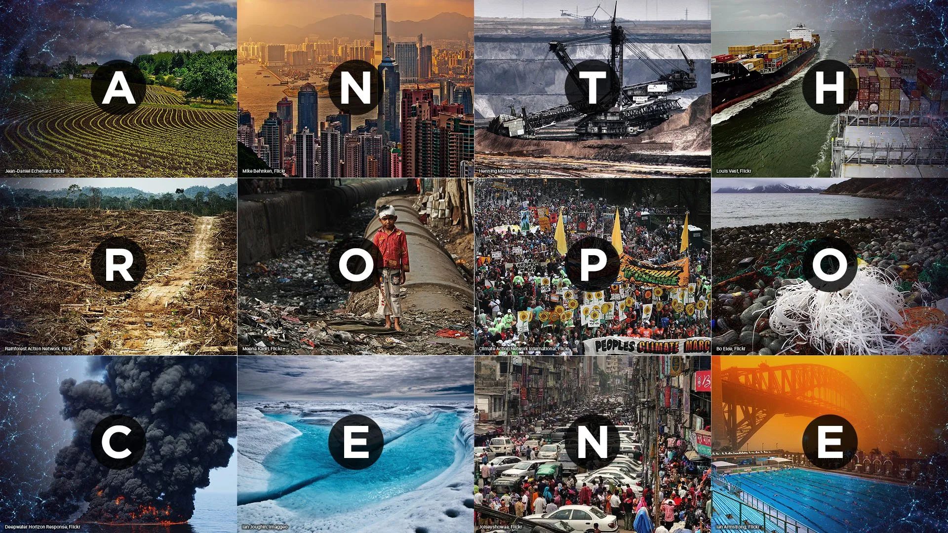 The Anthropocene illustrative mosaic