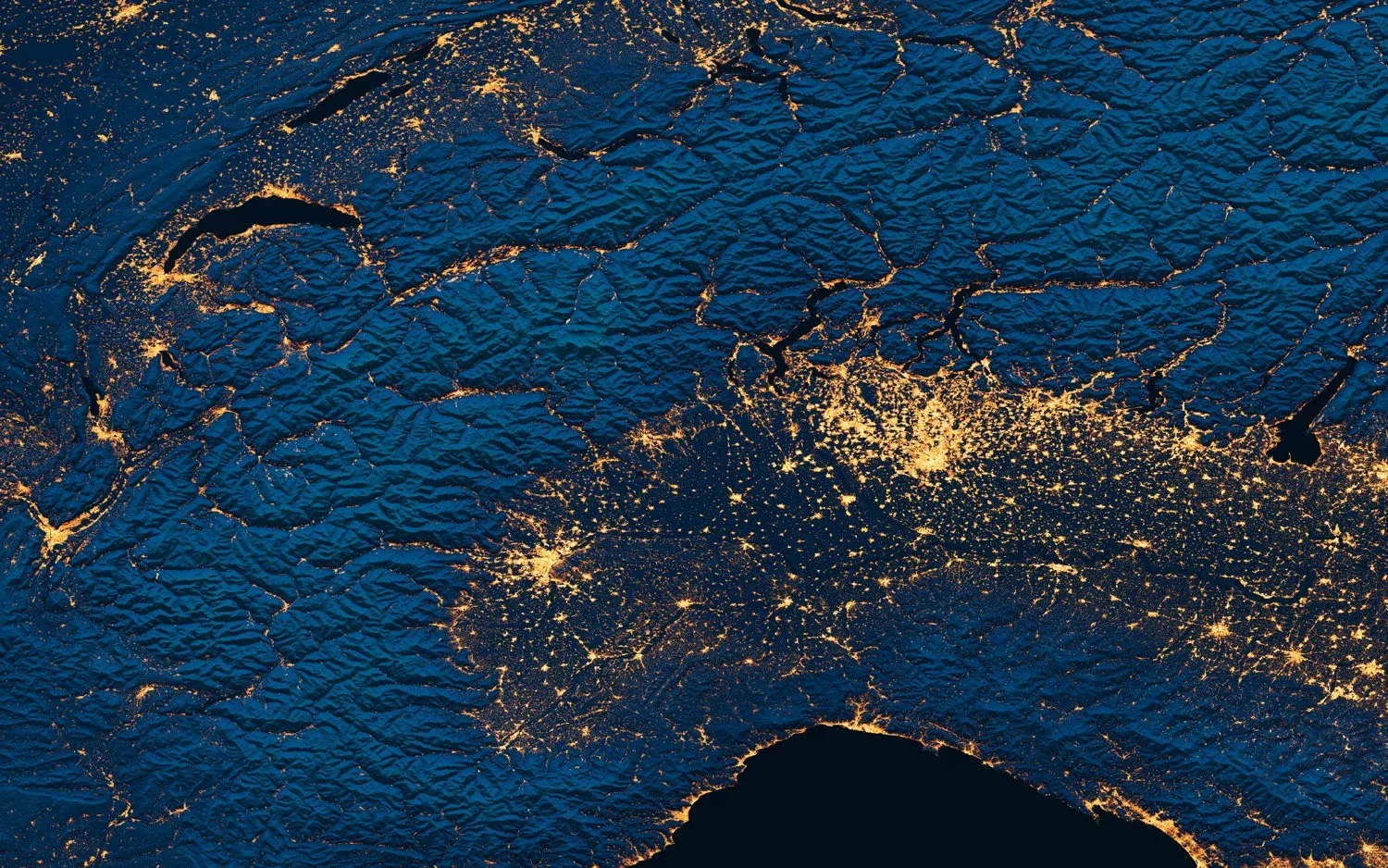 Alps, Switzerland-Italy urban development