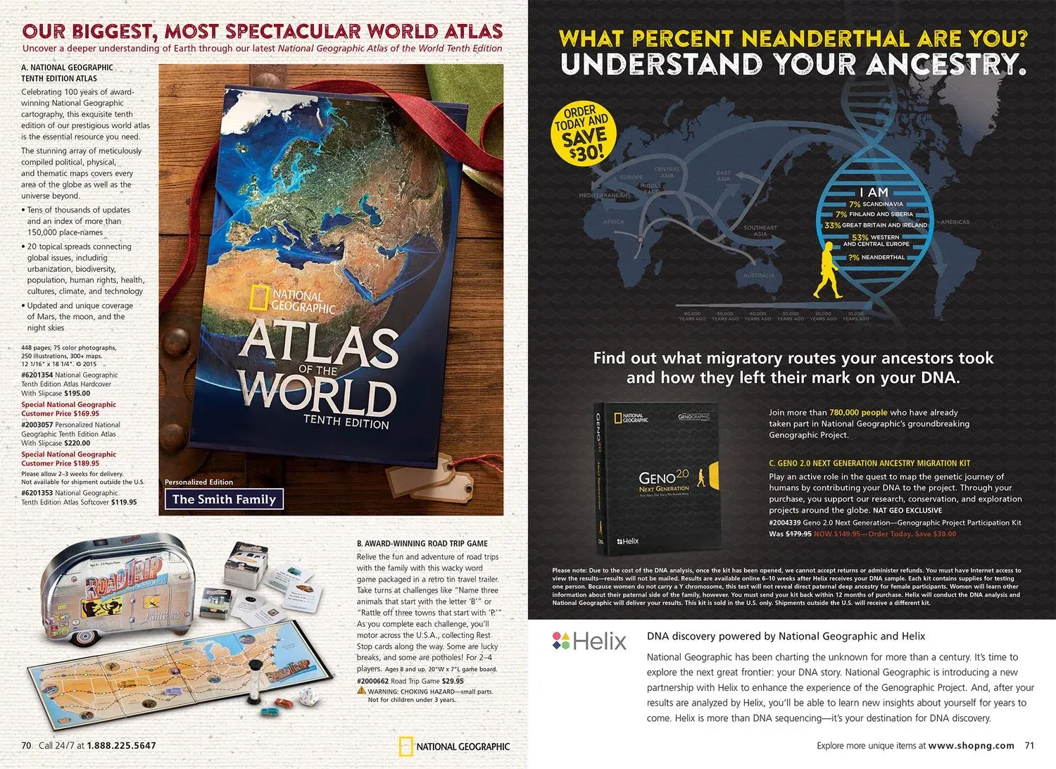 National Geographic Atlas interior spread