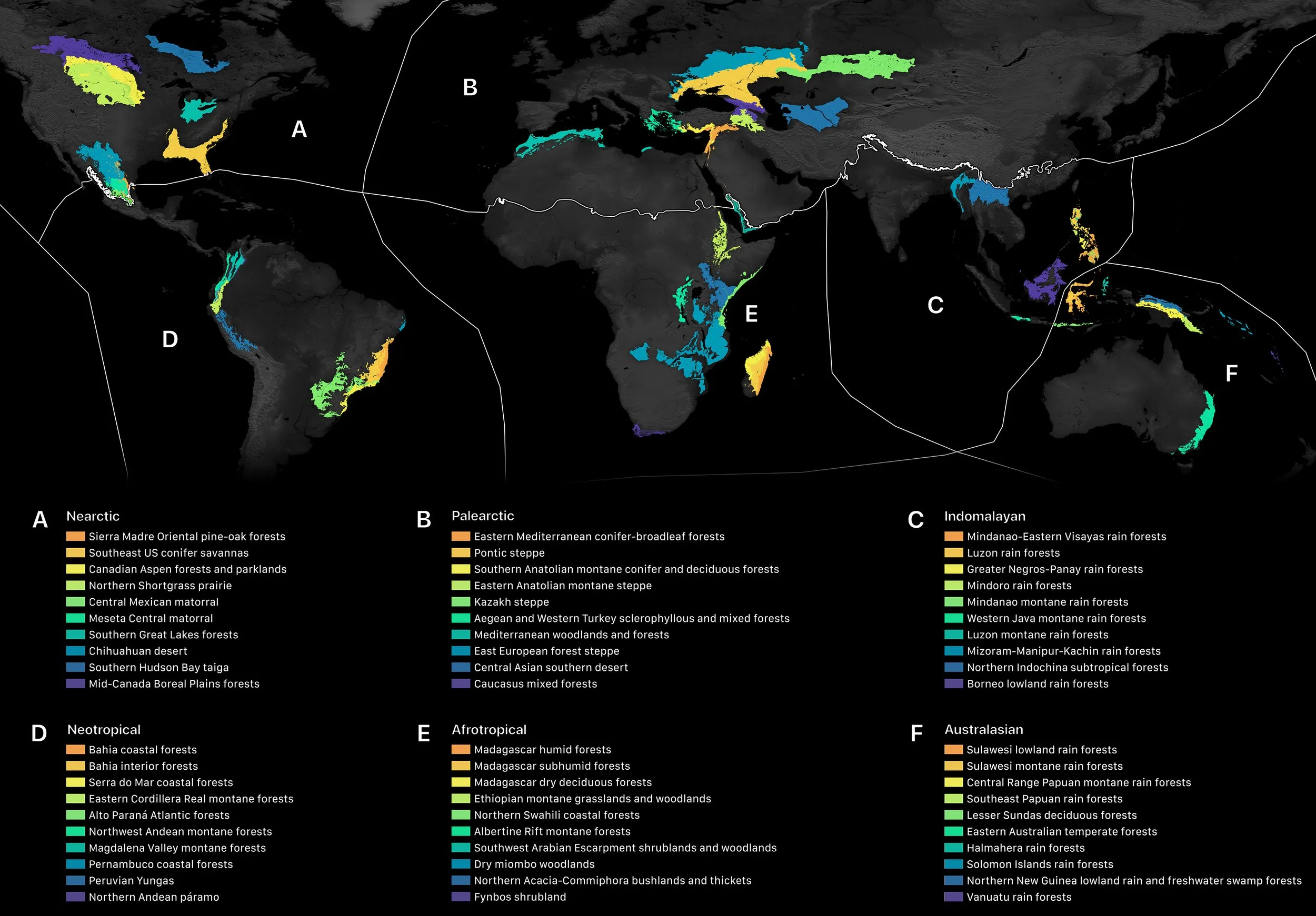 Top ecoregions by realm with Conservation Imperatives