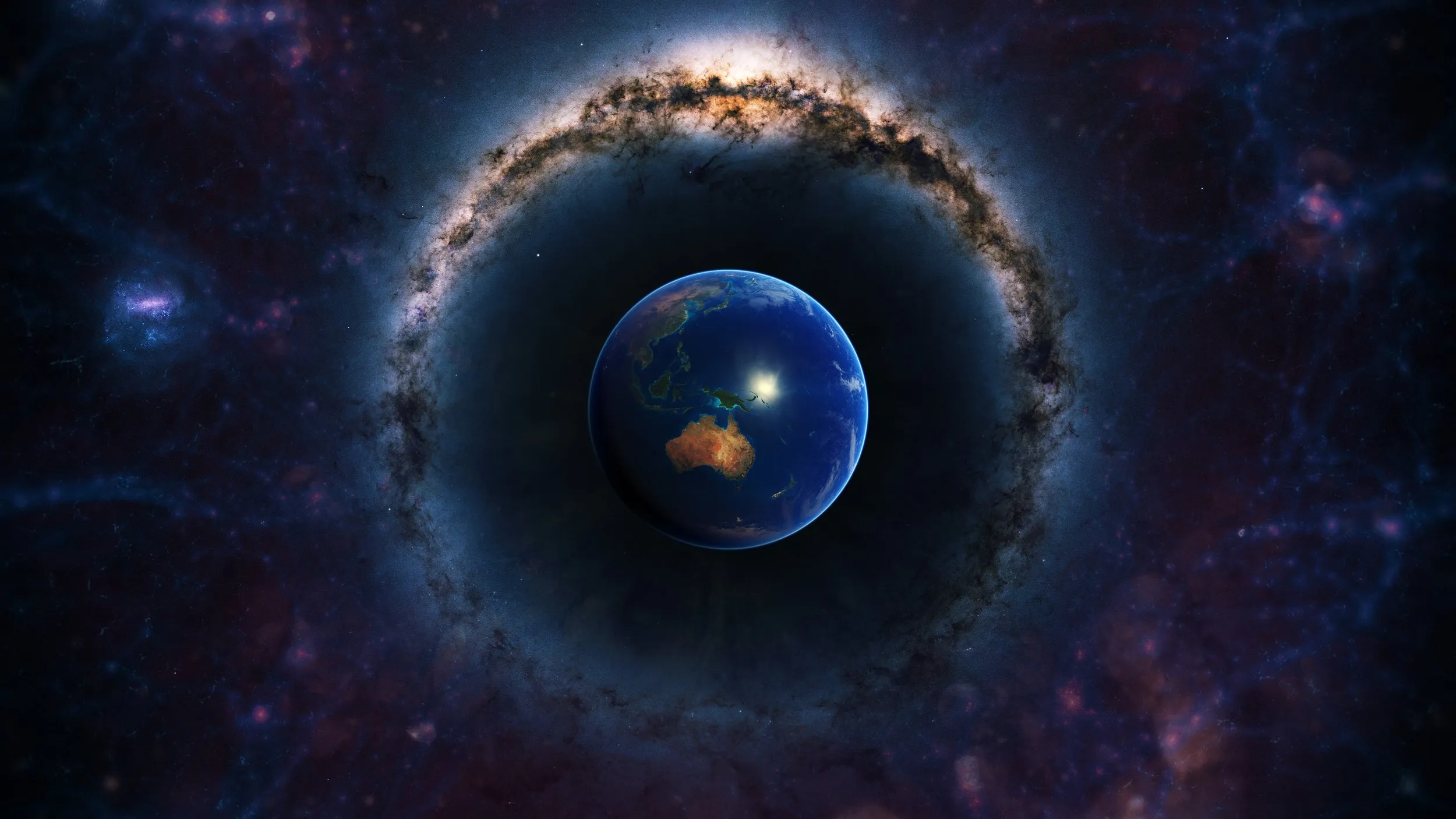 Earth's interconnected biosphere, hydrosphere, and atmosphere as a unified living system