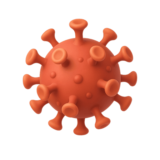 A coronavirus particle — the literal face of the pandemic shock that defines this trap in living memory.