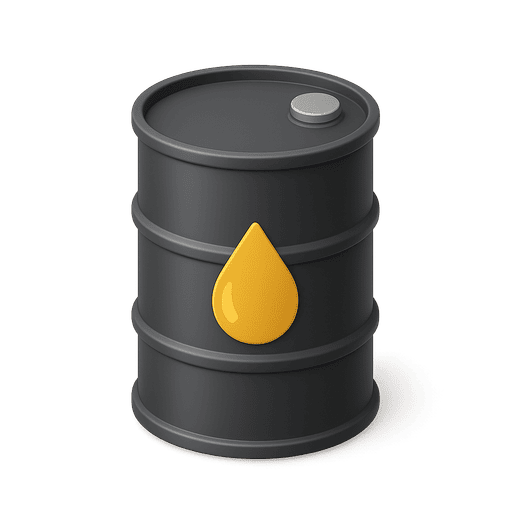An industrial oil barrel — shorthand for the bulk chemicals that have moved through, and out of, the world economy.
