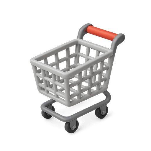 A shopping cart — the everyday instrument through which household demand reaches the global supply chain.