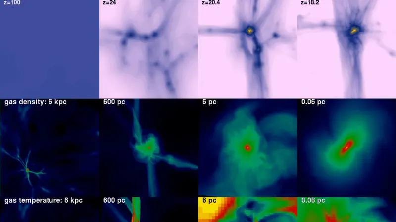 Formation of the first star (Abel, Bryan & Norman): image from the project