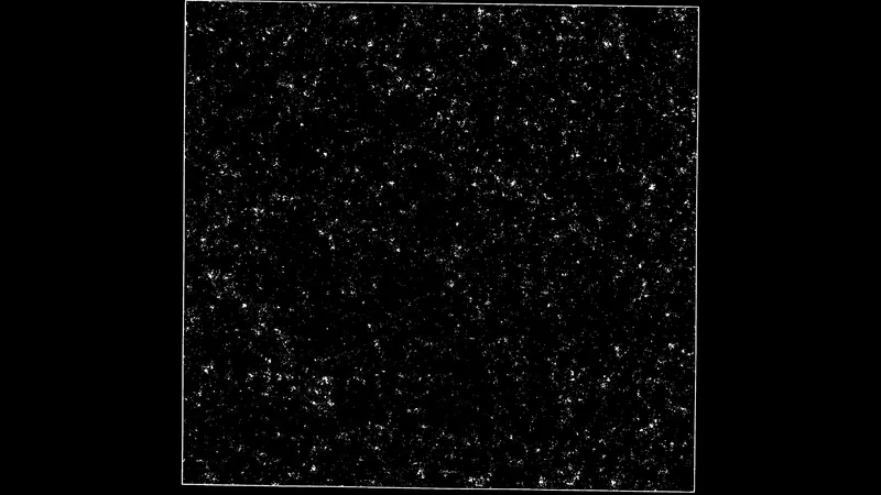 Efstathiou & Eastwood expanding-universe clustering: image from the project