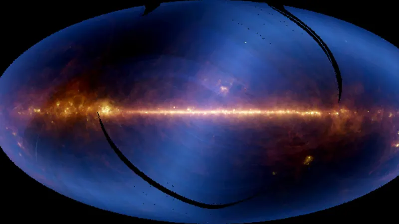 Infrared Astronomical Satellite (IRAS) all-sky survey: image from the project